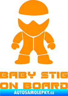 Samolepka Baby stig on board oranžová