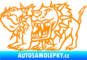 Samolepka Bad dogs levá zuřiví psi oranžová