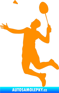 Samolepka Badminton 001 levá oranžová