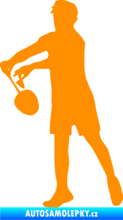 Samolepka Badminton 002 levá oranžová