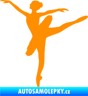 Samolepka Baletka 001 levá oranžová