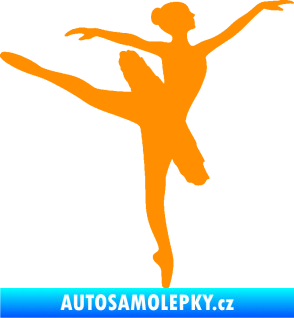 Samolepka Baletka 001 pravá oranžová