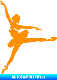 Samolepka Baletka 005 levá oranžová