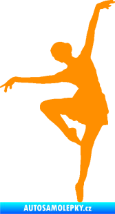 Samolepka Baletka 008 levá oranžová