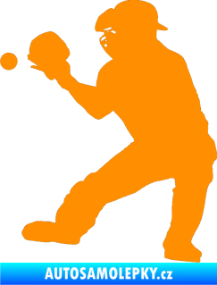 Samolepka Baseball 007 levá oranžová
