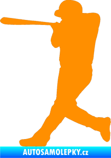 Samolepka Baseball 009 levá oranžová