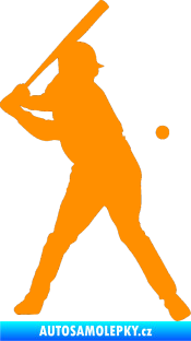 Samolepka Baseball 013 pravá oranžová