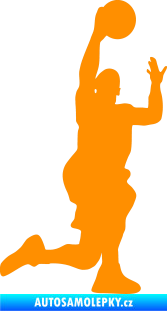 Samolepka Basketbal 005 pravá oranžová