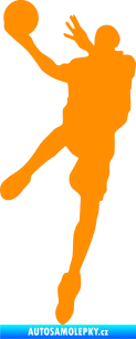 Samolepka Basketbal 006 levá oranžová