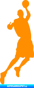 Samolepka Basketbal 008 pravá oranžová