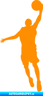Samolepka Basketbal 009 levá oranžová