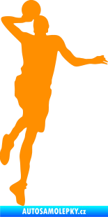 Samolepka Basketbal 014 pravá oranžová