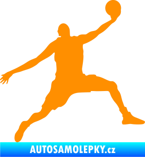 Samolepka Basketbal 002 pravá oranžová