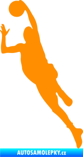 Samolepka Basketbal 003 levá oranžová