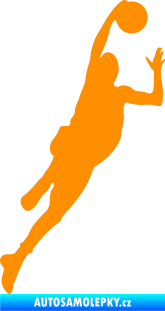 Samolepka Basketbal 003 pravá oranžová