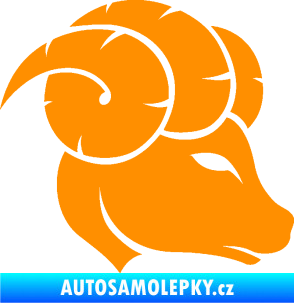 Samolepka Beran zvěrokruh 002 pravá oranžová
