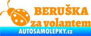 Samolepka Beruška za volantem oranžová