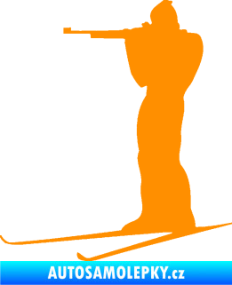 Samolepka Biatlon 001 levá oranžová