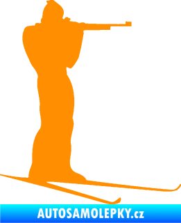 Samolepka Biatlon 001 pravá oranžová
