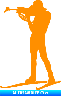 Samolepka Biatlon 003 levá oranžová
