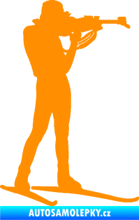 Samolepka Biatlon 003 pravá oranžová