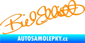 Samolepka Podpis Bill Elliott  oranžová