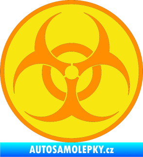 Samolepka Biohazard barevný  oranžová