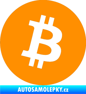 Samolepka Bitcoin 001 oranžová