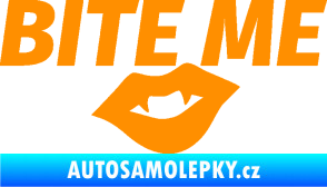 Samolepka Bite me  oranžová