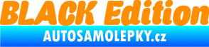 Samolepka Black edition 001 nápis oranžová