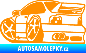Samolepka BMW e46 karikatura levá oranžová