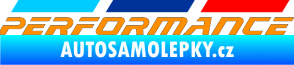 Samolepka BMW M Performance nad sebou oranžová