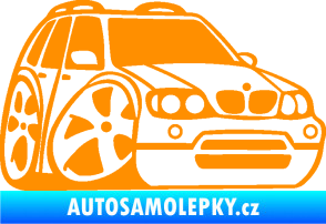Samolepka BMW X5 karikatura pravá oranžová