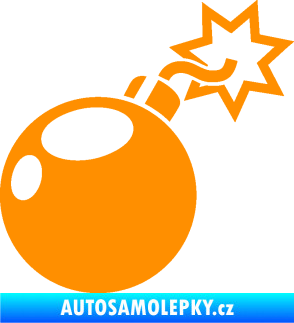 Samolepka Bomba 001 pravá oranžová