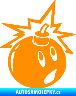 Samolepka Bomba 003 pravá oranžová
