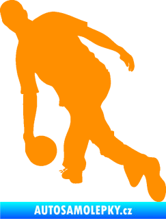 Samolepka Bowling 003 levá hráč oranžová