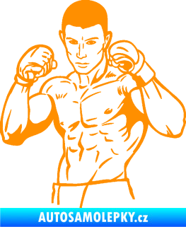 Samolepka Boxer 003 levá oranžová