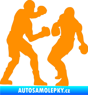 Samolepka Boxeři 001 pravá oranžová