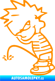 Samolepka Boy čůrá 002 levá oranžová