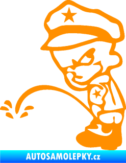 Samolepka Boy čůrá 003 levá oranžová
