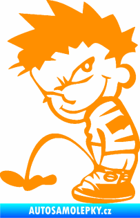 Samolepka Boy čůrá 005 levá oranžová