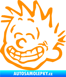 Samolepka Boy s úsměvem levá oranžová