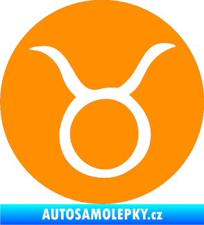 Samolepka Býk zvěrokruh 001 - horoskop oranžová