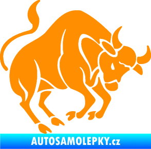 Samolepka Býk zvěrokruh 004 pravá oranžová