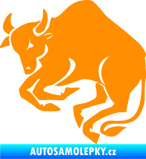 Samolepka Býk zvěrokruh 005 levá oranžová