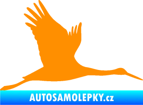 Samolepka Čáp 002 pravá oranžová