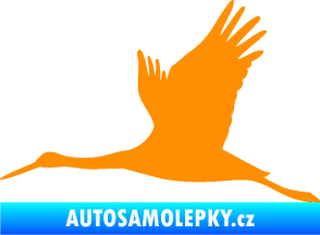 Samolepka Čáp 002 levá oranžová