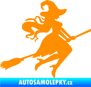 Samolepka Čarodějnice 003 pravá oranžová