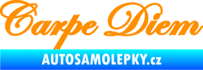 Samolepka Carpe diem nápis užívej dne oranžová