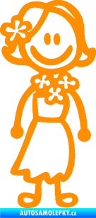 Samolepka Cartoon family slečna Hawai oranžová